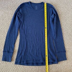 Woolx Hannah merino Long Sleeve Tee - Blue